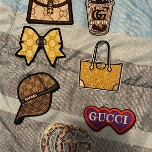 Gucci Iconic Patch Set in Brown and Gold